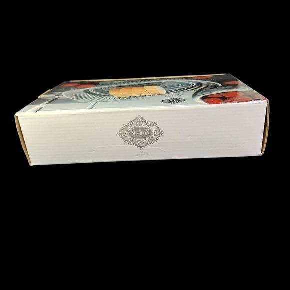 Godinger Lead Crystal Bread Serving Tray Shannon Clear Glass Food Buffet New - Picture 8 of 10